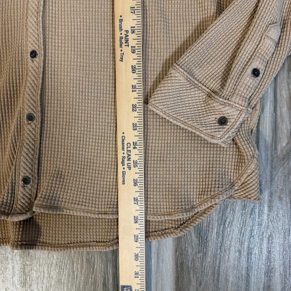 Aerie LumberJane Waffle Shirt Shacket‎ Oversized Large Button Up Minimalist Boho - Picture 9 of 10